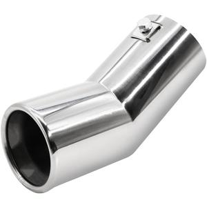 Car Stainless Steel Exhaust Tips Fit 1.5 to 2 Inch Car Exhaust Pipe Modification Tail Throat Tail Pipe Steel Exhaust Tips Tailpipe Silver (Chrome)