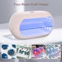 PUWANJILI UV Light for Resin,360 Ring Dual-Layer & Adjustable Time Setting (1/3/5min)UV Resin Light,56 LED High-Powered UV Lamp for Resin Curing,Fast Curing Lamp for Resin Molds,DIY Crafts Decor,Pink