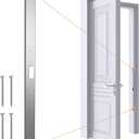 24" Interior Door Jamb Repair Kit for Interior DoorsExtended Door Strike Plate Reinforcement Plate for Interior Door Deadbolt, Fit Any Interior Door Jamb Door Frame (Satin Nickel)