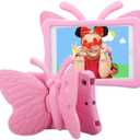 iPad mini Case for Kids, Light Weight Cute Butterfly Design Shockproof Drop-Proof Soft EVA Foam Protective Tablet Case Cover for Apple iPad mini 1/2/3/4 - Pink