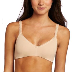 OnGossamer Women's Cabana Cotton Bralette (Large, Champagne)