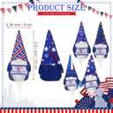 2 x Jenaai 5 Pcs Veterans Day Gifts Patriotic Gnomes Ornaments with Appreciation Cards Christmas Holiday Gnomes Plush Tray Table Decor for Patriotic Party Favor Home Office Desk
