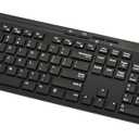 Amazon Basics Wireless Keyboard and Mouse Combo, Full-Sized, QWERTY Layout, 2.4 GHz USB Plug & Play Receiver, Sleek Design, Black