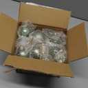 18 Pcs Glass Christmas Ball Ornament Set 1.18'' 1.57'' 2.36'' Christmas Tree Decoration Baubles Matte Shiny Clear Hanging Glass Balls Bulk for Xmas Tree Party Holiday Decor Gifts(Green)