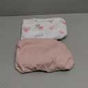 Gllquen Baby Bassinet Sheets 2 Pack, 100% Organic Cotton Bassinet Fitted Sheets for Girls Boys, Soft & Breathable Unisex Baby Mattress Sheet for Standard Bassinets 33"x17"(Pink)