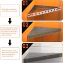Floating Corner Shower Bench Kit-Customizable Appearance Corner Bench Seatin (17"x17"x24")