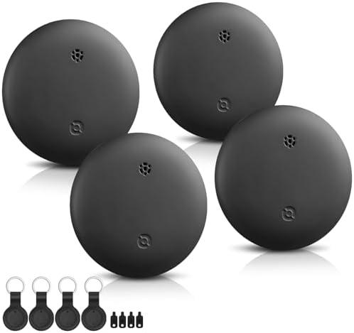 Air Tracker Tag-1 Pack Works with Apple Find My (iOS Only), Bluetooth Tracker Tag Keys Finder Tracking Tags Item Locator with Sounds Smart Tag Keys Item Finders Smart Tag for Keys (iOS- 4PACK)