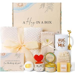 Birthday Gifts for Women Mother's Day Self Care Package Box Spa Basket Get Well Soon Sending Hug Thinking of You Feel Better For Wife Her New Mom Sister Female Best Friend Coworker Teen Girls