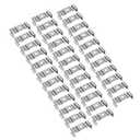 uxcell T8 Clips Bracket Hanger for Integrated Tube Light Fixture, Nickel-Plated Manganese Steel, Pack of 35