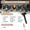UF648 Ignition Coil Packs & Iridium Spark Plugs 97390 Compatible with 2011-2020 Chrysler 200 300 Dodge Challenger Charger Durango Journey RAM Jeep Grand Cherokee Wrangler 3.2L 3.6L V6, Sets of 6