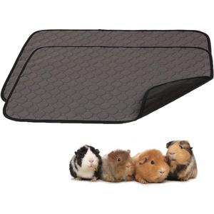 2 Pack Guinea Pig Cage Liners - Washable Guinea Pig Pee Pads, Waterproof Reusable & Anti Slip Guinea Pig Bedding Fast and Super Absorbent Pee Pad for Small Animals Rabbit Hamster Rat