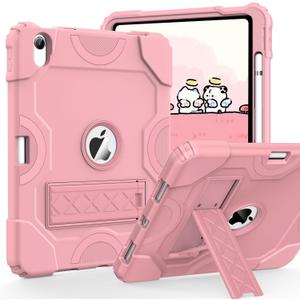 Cantis Case for iPad 11-inch (A16) 2025/ iPad 10th Generation 2022 (10.9 inch), Shockproof Cover 10th Generation with Pencil Holder & Kickstand, Rose Gold