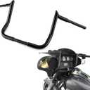 Mofun 10" Rise Ape Hangers Handlebar Compatible with Harley Touring Street Glide Electra Glide FLHX FLHT Models 1986-2023 with Batwing Fairng, Ultra Limited 2024 Gloss Black