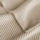 Exclusivo Mezcla 100% Cotton Waffle Throw Blanket for Couch, Sofa, Lightweight and Breathable Gauze Muslin Blanket for Summer, Moisture-Wicking, Home Decor, 50"x70", Khaki