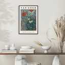 Vincent Van Gogh Framed Wall Art Print Butterflies And Poppies Flowers by Van Gogh Canvas Prints Painting Reproduction for Living Room Bedroom Kitchen Office Home Decor 12"x16" Black Framed