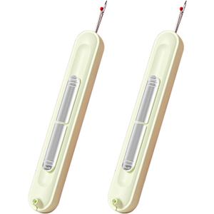 2 in 1 Needle Threader Seam Ripper2pcs Upgraded Plug-in Needle ThreaderStretchable Easy Needle Threading Tool for Hand Sewing Supplies (Green)