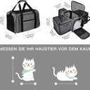 BAGLHER Cat Carrier Bag,Airline Approved Pet Carrier Soft Side Pet Travel 5 Sides Open Doors 3 Sides Expandable Foldable Dog Carrier with Fleece Pad