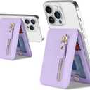 Cavor Compatible with Magsafe Wallet,Wallet with Adjustable StandMagnetic Wallet for iPhone 16 Pro Max/14 Pro/15/14 Plus/13/12, Magsafe Card Holder, Magsafe Phone Wallet, Zipper Pocket-Purple