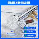 Ausemku Shower Curtain Rod - 32-68 Inch Rustproof Tension Rod, Non-Slip Spring Design, No Drilling Adjustable Curtain Rod for Bathroom, Kitchen, and Closet Silver