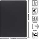 Silicone Mat Heat Resistant Mats for Countertop, Multipurpose Large Silicone Mats for Crafts Kitchen Workbench Size 48x24 inches Thick 2mm,Rolled Package,Black