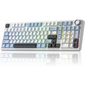 x Aula F99 Pro Wireless Mechanical Keyboard, Gasket Hot Swappable Custom Keyboard with Knob, RGB Backlit,Pre-lubed Reaper Switches PBT Keycaps BT5.0/2.4GHz/USB-C Creamy PC Gaming Keyboards - Blue