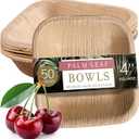 brheez Bamboo Bowls from Palm Leaf 4 in Party Bowls [50 Pack] Eco Friendly Compostable & Biodegradable – Disposable Bowls Heavy Duty and More Environmentally Friendly than Paper Bowls