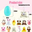 euoloar 12 PCS Prefilled Easter Eggs Filled With Stuffed Plush Animals, Plastic Easter Eggs Fillers,Perfect for Easter Eggs Hunt