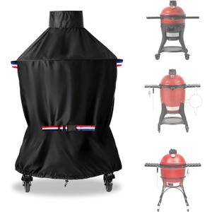 Grill Cover for Kamado Joe and Big Green Egg Cover, Large Big Green Egg Grill Accessories, Waterproof Grill Covers, 37" Dia x 50" H