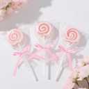 4 x Anwyll Twist Tie Bows 5x7Inch - 30Pcs Premade Pink Gift Bow for Cake Gift WrapBalloon Craft Treat Bag Baby Pink Satin Ribbon Bows for Valentines Day Decor Birthday Party Bridal Shower Wedding Favors