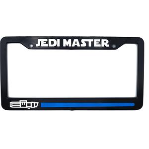 Jedi Master 3D Raised License Plate Frame | 1 Pack Car License Plate Cover | Universal US Car Black License Plate Holder | Auto Accessories (Car, Truck and SUV)
