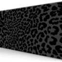 Large Gaming Mouse Pad, Computer Mouse Mat, Funny Desk Pad Protector Decoration, Big Cute Desk Pad, Non-Slip Base 31.5 x 11.8 in Luxury Black Leopard