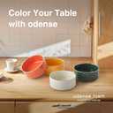 Odense Cereal & Soup Bowls (Set of 4) - Ceramic Bowls for Kitchen- For Cereal, Soup, Salad, Porridge - Modern & Minimal, Wide Round & Stackable - Microwave & Dishwasher Safe (Multi Color) (Multicolor)