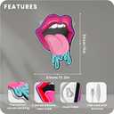Lips Tongue Neon Sign Tongue LED Neon Light Up Sign for Wall Decor Tongue Drool LED Sign Neon Light for KTV Bar Pub Man Cave Bedroom Party Wedding Decor