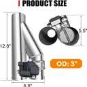 3 Inch Electric Exhaust Cutout with Elbow Valved Muffler Valvetronic Exhaust Valve Kit