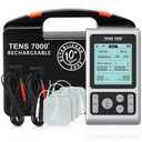 TENS 7000 Rechargeable TENS Unit Muscle Stimulator and Pain Relief Device - Advanced TENS Machine for Effective Back Pain Relief, Nerve Pain Relief, Muscle Pain Relief (4 Electrodes)