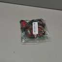 ADOGGYGO Christmas Dog Collar with Bow, Adjustable Cotton Red Bowtie Dog Christmas Collars for Medium Dogs Pets (Medium, Black & Red)