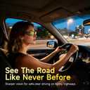 Night Driving Glasses Night Vision Glasses Fit Over Glasses Polarized Anti-Glare UV400 Gift for Men Women (Night Vision (Yellow Lens / Red Tortoise Frame))