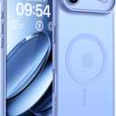 TOCOL for iPhone Air Case, Full Camera Protection, Built-in Magnetic Ring, Compatible with Magsafe Charger, Drop Protection, Translucent Matte Phone Case for iPhone 17 Air 6.5 inch (Light Blue)