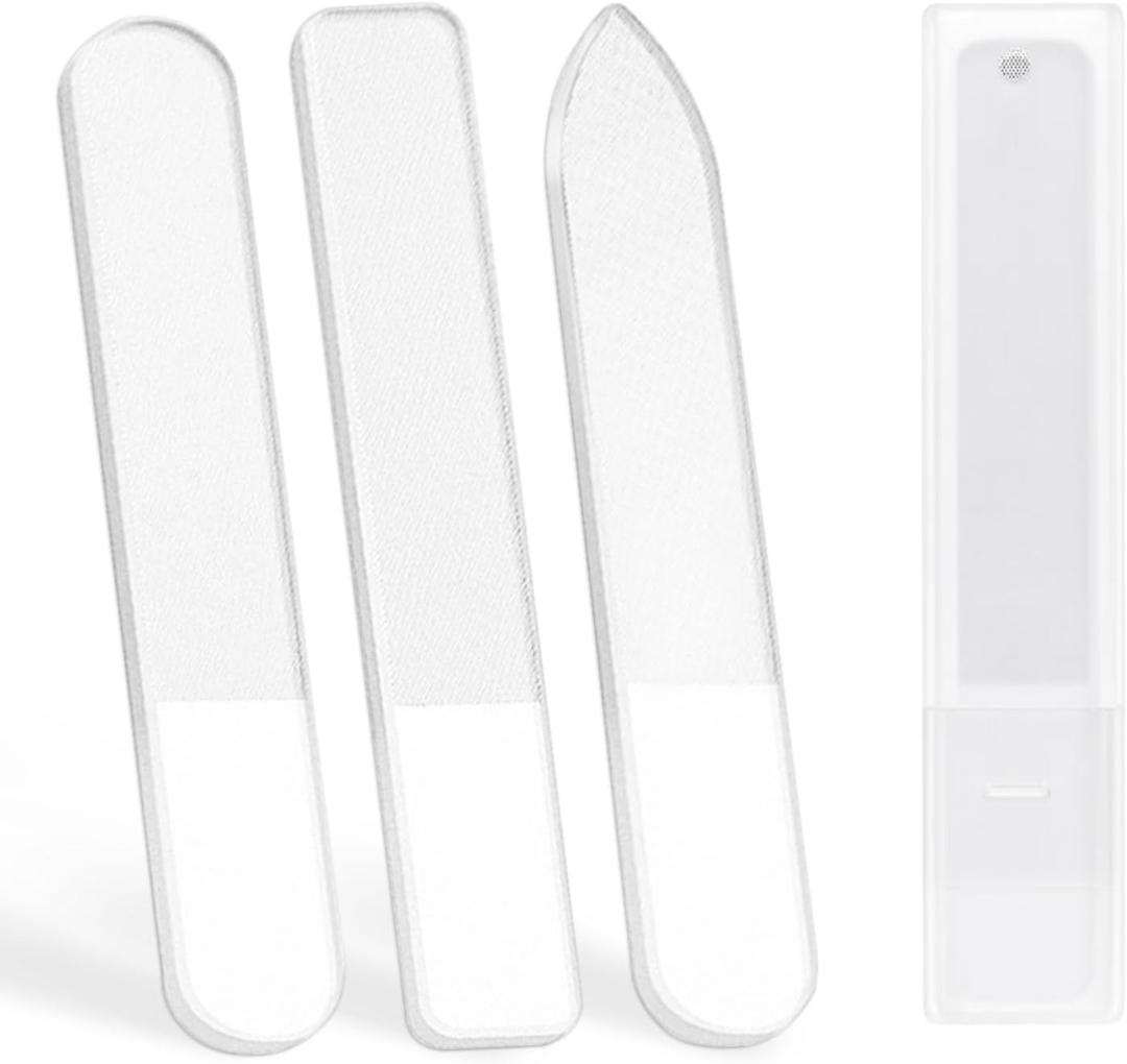 Premium Glass Nail File and Buffer Combo - Gentle Filing for Stronger, Healthier Nails