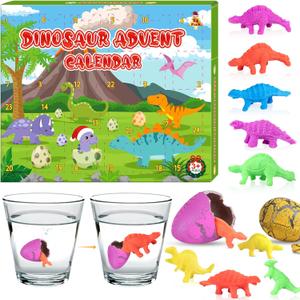 3 x Kids Dinosaur Advent Calendar 2025, 24 Days Christmas Countdown Advent Calendar Novelty Dino Toys, Ideal Xmas Surprise Gifts for Boys Girls Teens Age 3 4 5 6