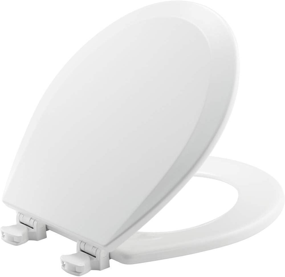 BEMIS 500EC 390 Toilet Seat with Easy Clean & Change Hinges, 1 Pack Round, Cotton White BEMIS 500EC 390 Toilet Seat with Easy Clean & Change Hinges, 1 Pack Round, Cotton White