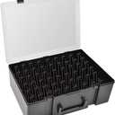 ALCYON Universal Nail Polish Holder & Organizer Contains 54 Bottles for Gellen, for Beetles, for Sally Hansen, for OPI, for Essie and Other Fingernail Polish (ONLY A CASE)-Black