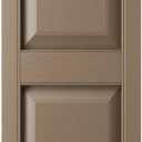 14 3/4"W x 47"H Lifetime Vinyl, Standard Two Equal Panels, Raised Panel Shutters, w/Installation Shutter-Lok's & Matching Screws (Per Pair), French Roast