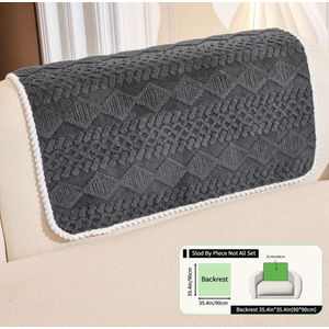 3pcs minimalist thickened flannel non slip sofa cushions, Dark Grey (28x28)