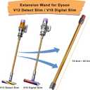 GYLBF Quick Release Wand Compatible with Dyson V12 Detect Slim Vacuum Cleaners, Vacuums Attachment Extension Tube, 29.3IN (Orange)
