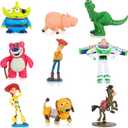 9Pack Story Action Figures Toys with Cake topper, Cartoon Figures Cupcake Toppers for Birthday Party Cake Decorations