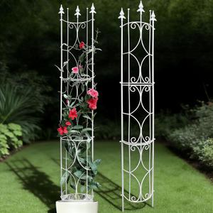 Thealyn Garden Trellis 2 Pack 72'' H x 12'' W Metal Plant Trellis Indoor/Outdoor Metal Garden Trellis Plant Trellis for Potted Plants Climbing Houseplants Flowers