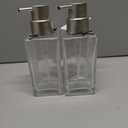 Casilla Foaming Soap Pump, Clear/Brushed Black Nickel, 2Pcs