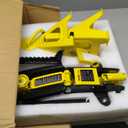 VEVOR Low Profile Floor Jack 2 Ton (4400 lbs), Heavy Duty Iron Hydraulic Racing Floor Jack, Hydraulic Car Jack with Jack Stands, Single Piston Quick Lift Pump, 4.6"-12.8" Height Lifting Range (Yellow)