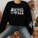 UNIQUEONE Christian Sweatshirt Women Faith Shirts: Jesus Sweatshirt Christian Religious Crewneck Long Sleeve Pullover Tops (Black, L)